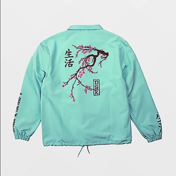 DGK Zen Arise Coaches Jacket, Size (XL), teal green colour way. - Picture 2 of 5